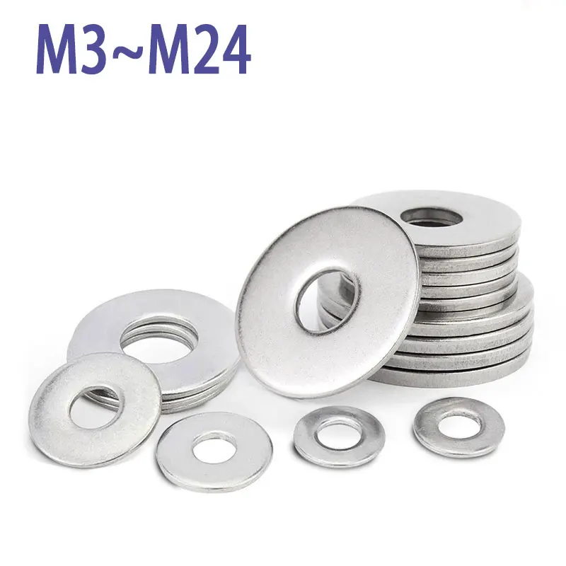 

Плоская металлическая винтовая шайба большого размера, утолщенная фиксирующая прокладка, углеродистая сталь, простая прокладка мезона, M3, M4, M5, M6, M8, M10, M12, M16