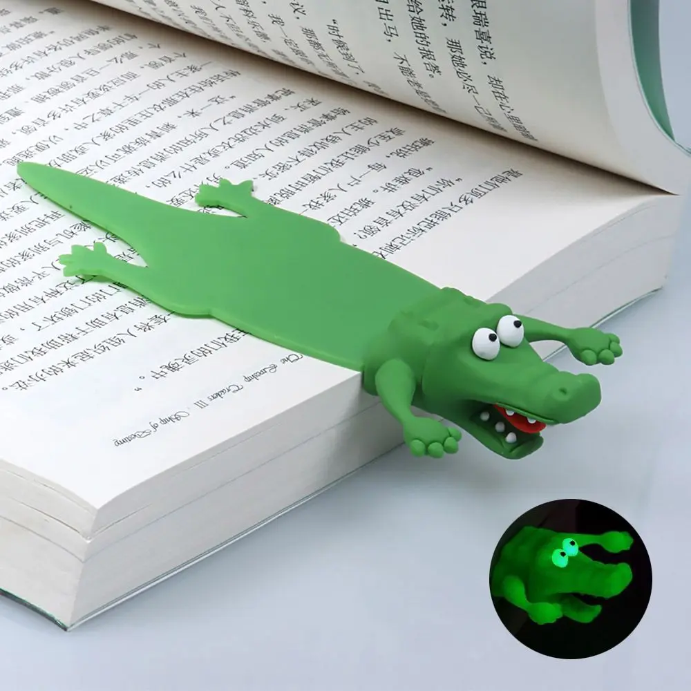 Bookmark Page Holder Animal Bookmark Bookmarks Stationery Supplies Bookmark Holder 1PC Creative 3D Stereo Bookmark Cartoon Marker Book Clip Kawaii Shark Crocodile Bookmark Of Pages Kids Gifts School Stationery