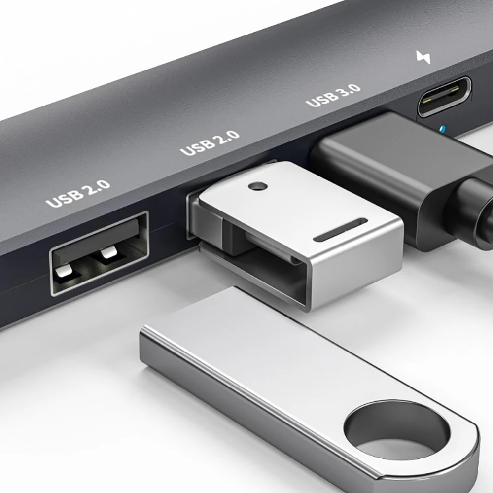 USB 3.0 HUB PD 100W 4K 30Hz USB C HUB Multi USB Splitter Power Adapter USB 3.0 Multiple Expander For HUAWEI Xiaomi Macbook 6