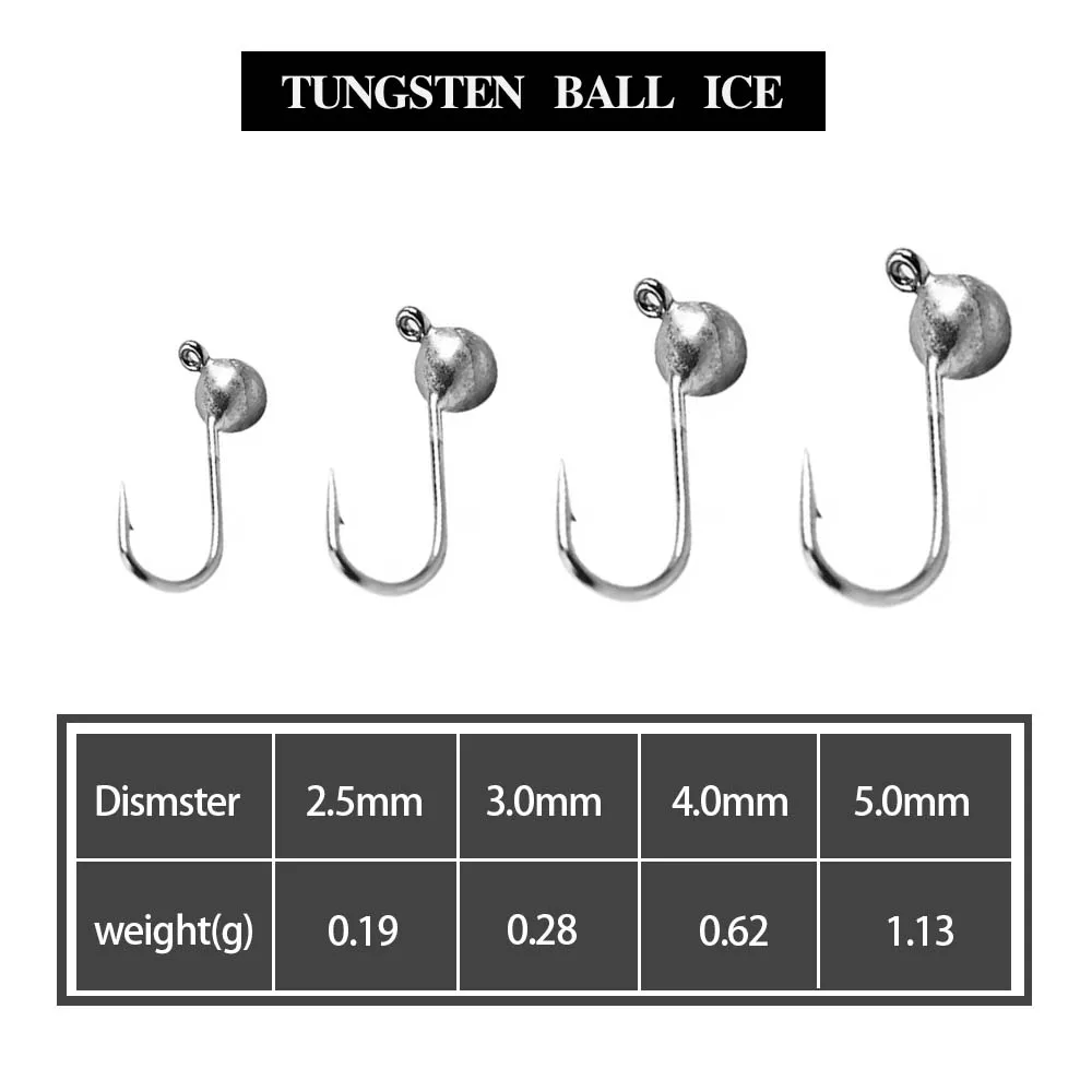 Ball Ice Jig Head Hook Ice Fishing Hook Swing