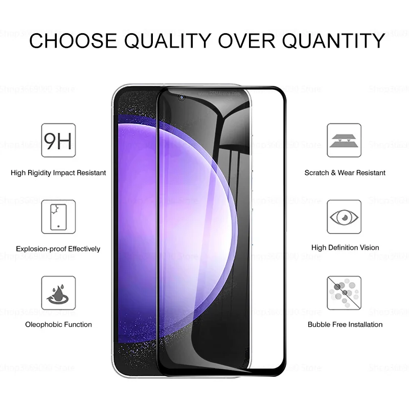 6in1 Full Cover Protective Glass Tempered Glass Film Camera Protector Samsung Galaxy S23 FE S21 FE S23FE 5G screen protector,tempered glass