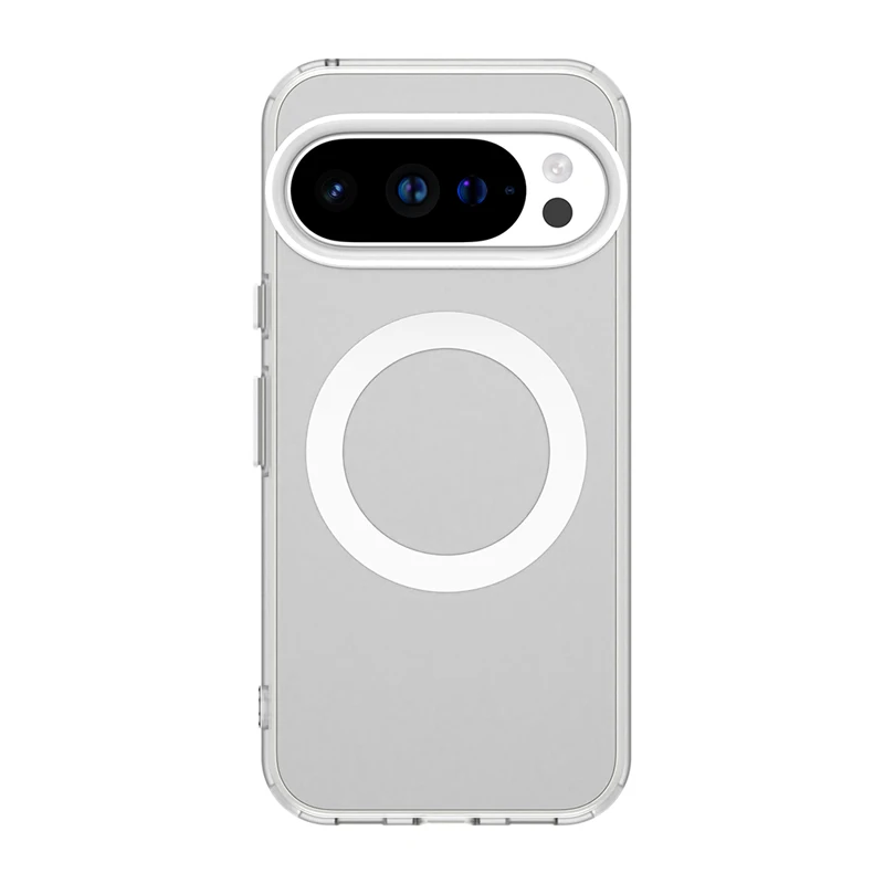 Candy Colour Magnetic Clear Transparent Slim Phone Case with PC Back and TPU Bumper