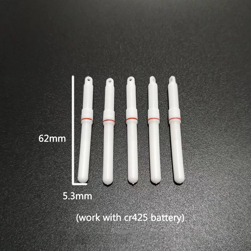 Night Fishing Glow Stick with Rechargeable cr425 Battery fishing glow stick fishing light stick fishing light Luminous Float Accessory Lamp 5pcs/lot