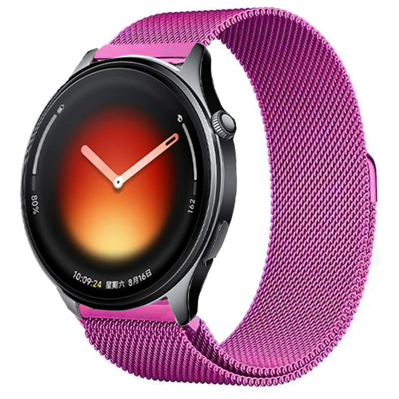 Sleek Stainless Steel Milanese Strap - 22/20mm Metal Band, Color 2