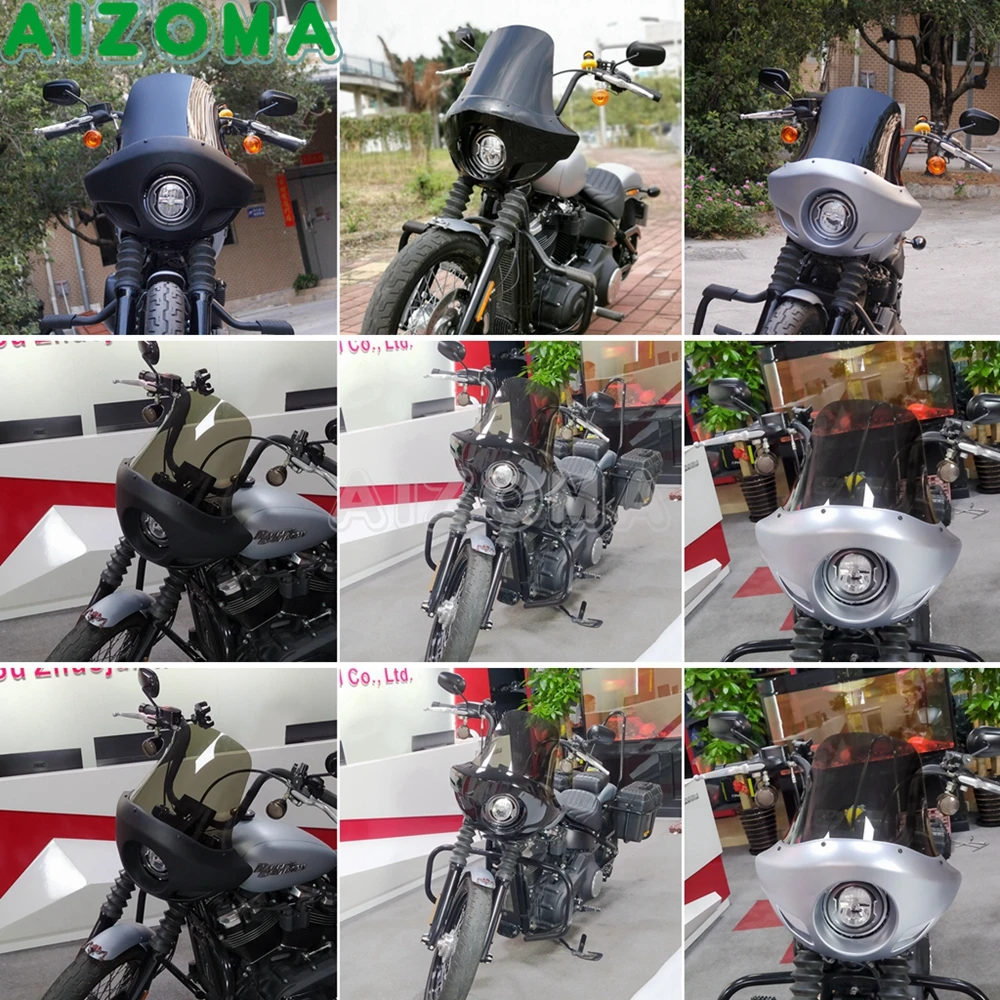 Nach 5.75 Scheinwerfer Verkleidung 35-49mm Gabeln Universal Motorrad Front  Licht Maske Gugel Für Harley Cafe Racer touring Sportster - AliExpress
