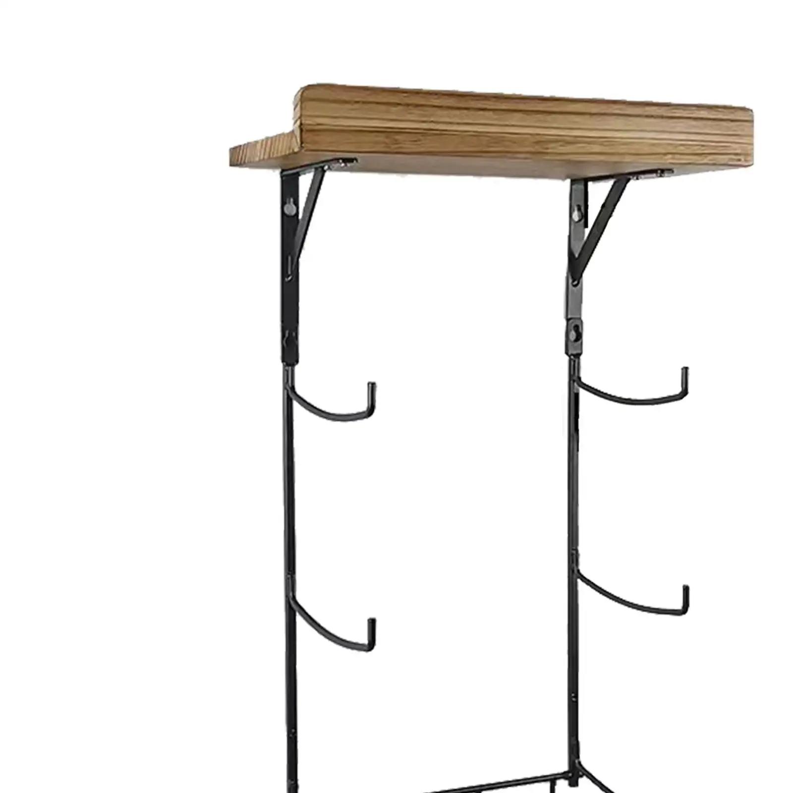 Yoga Mat Holder 4 Hooks Foam Roller and Block Wall Holder Storage Shelf