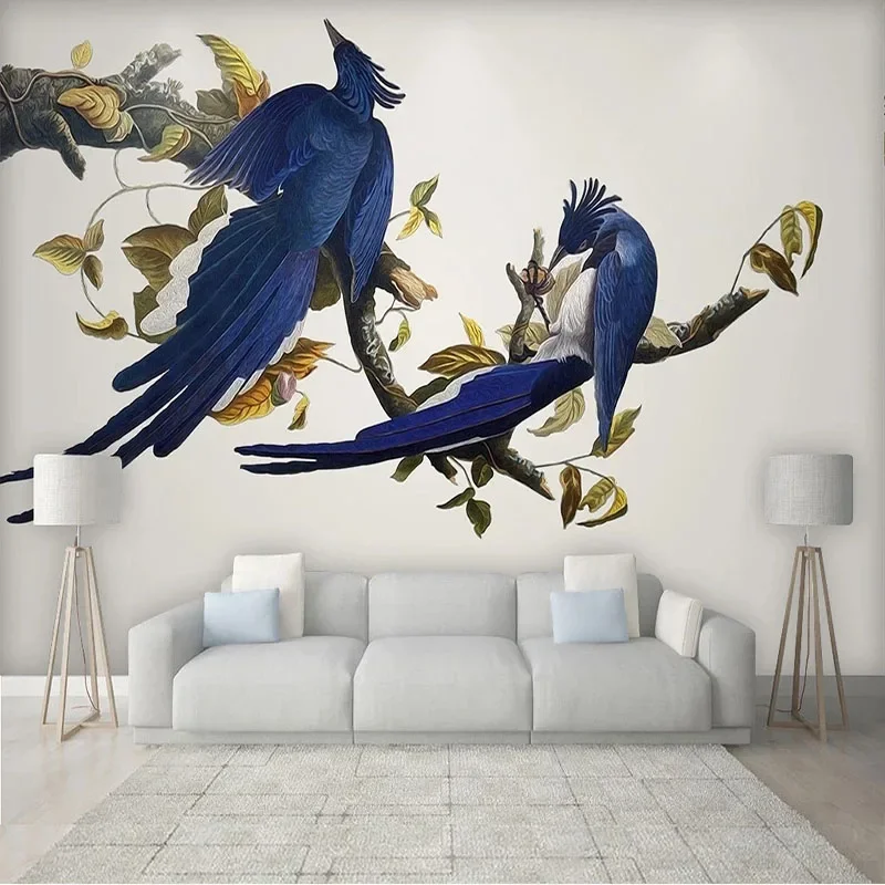Custom 3D Photo Wallpaper New Chinese Style Magnolia Meticulous Flower And Bird Landscape Background Wall Decorative Painting