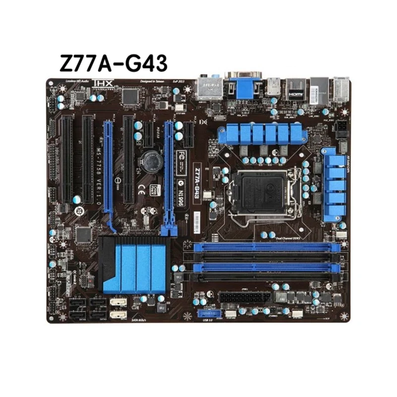 

For MSI Z77A-G43 Desktop Motherboard MS-7758 Z77A G45 LGA 1155 DDR3 Mainboard 100% Tested OK Fully Work Free Shipping