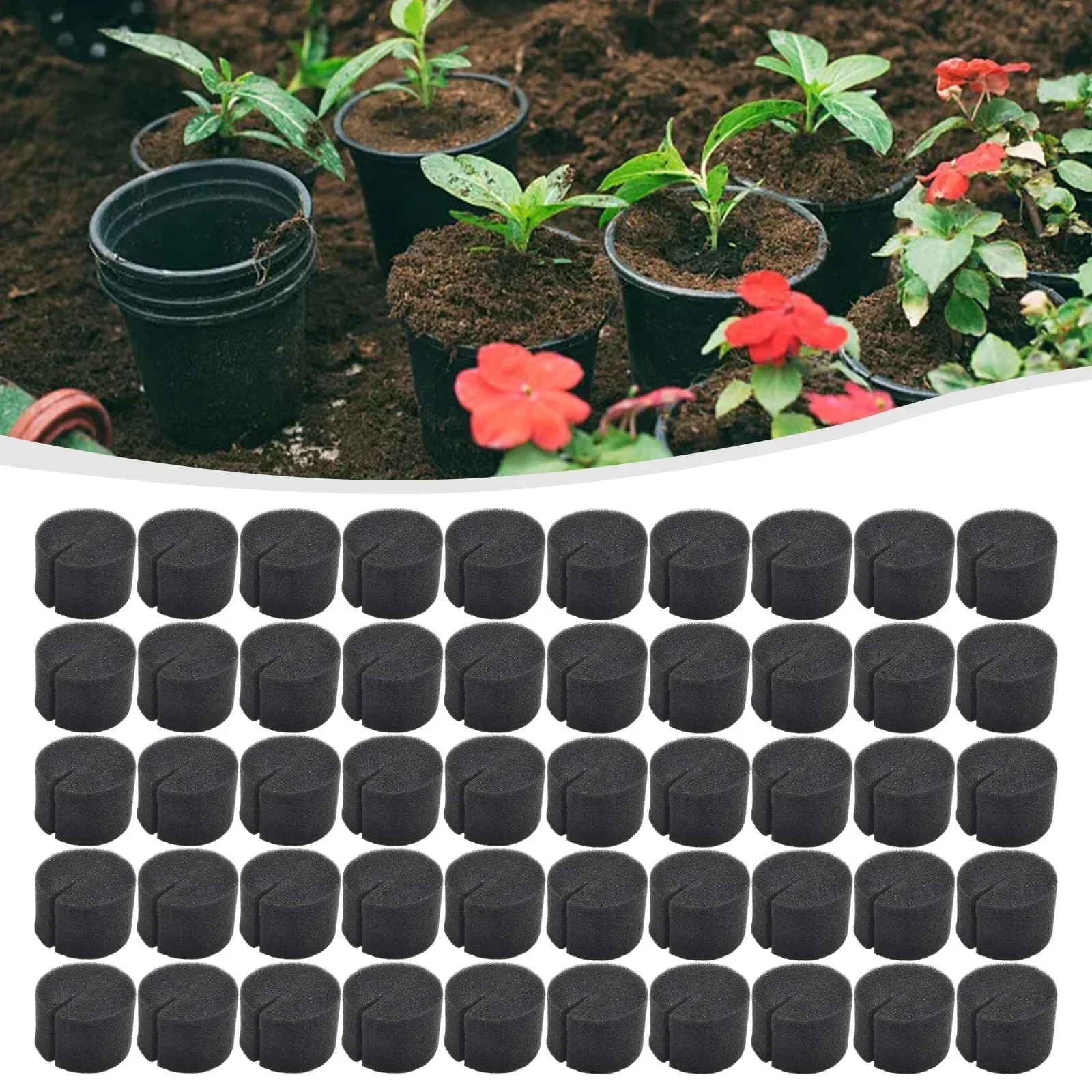 50pcs High Quality New Gardens Clone Collars Black Random Style Cloning Foam Neoprene Non Toxic PH Neutral Plants