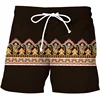 Colorful Ethnic Pattern Beach Shorts For Men Exquisite 3D Printed Swim Trunks Summer Vacation Short Pants Loose Board Shorts 2