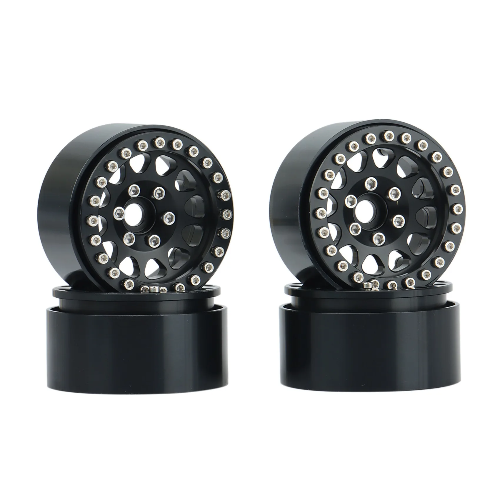 

4PCS 1.9 Metal Beadlock Wheel Hub Rim For 1/10 RC Crawler Axial SCX10 90046 AXI03007 Traxxas TRX4 RC4WD D90