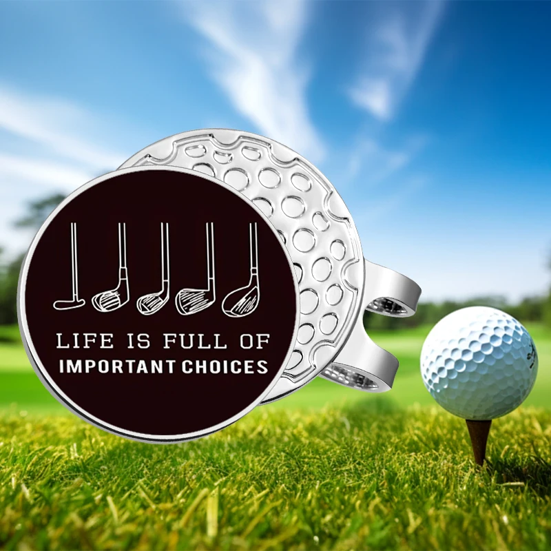 Golf Club Cartoon Pattern Golf Ball Marker Hat Clip Magnetic Hat Clips Accessories Jewelry Gift For Golfer Birthday golf ball mark,golf hat clip