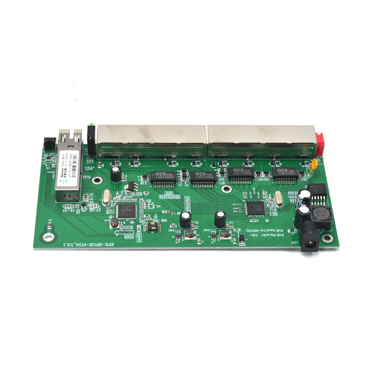 Reverse POE ONU 8FE POE GEPON ONU ONT PCB Board, Reverse POE ONU 8FE