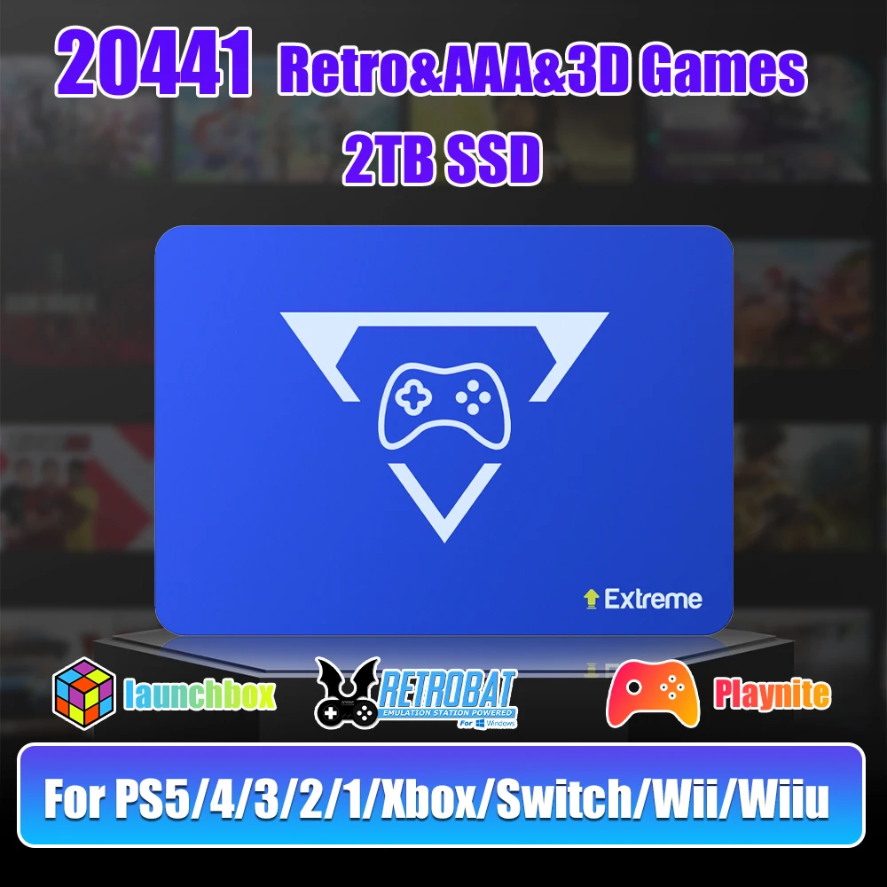 Play Zone 2TB Gaming SSD Game Console with 20000+Game &80+Emulator