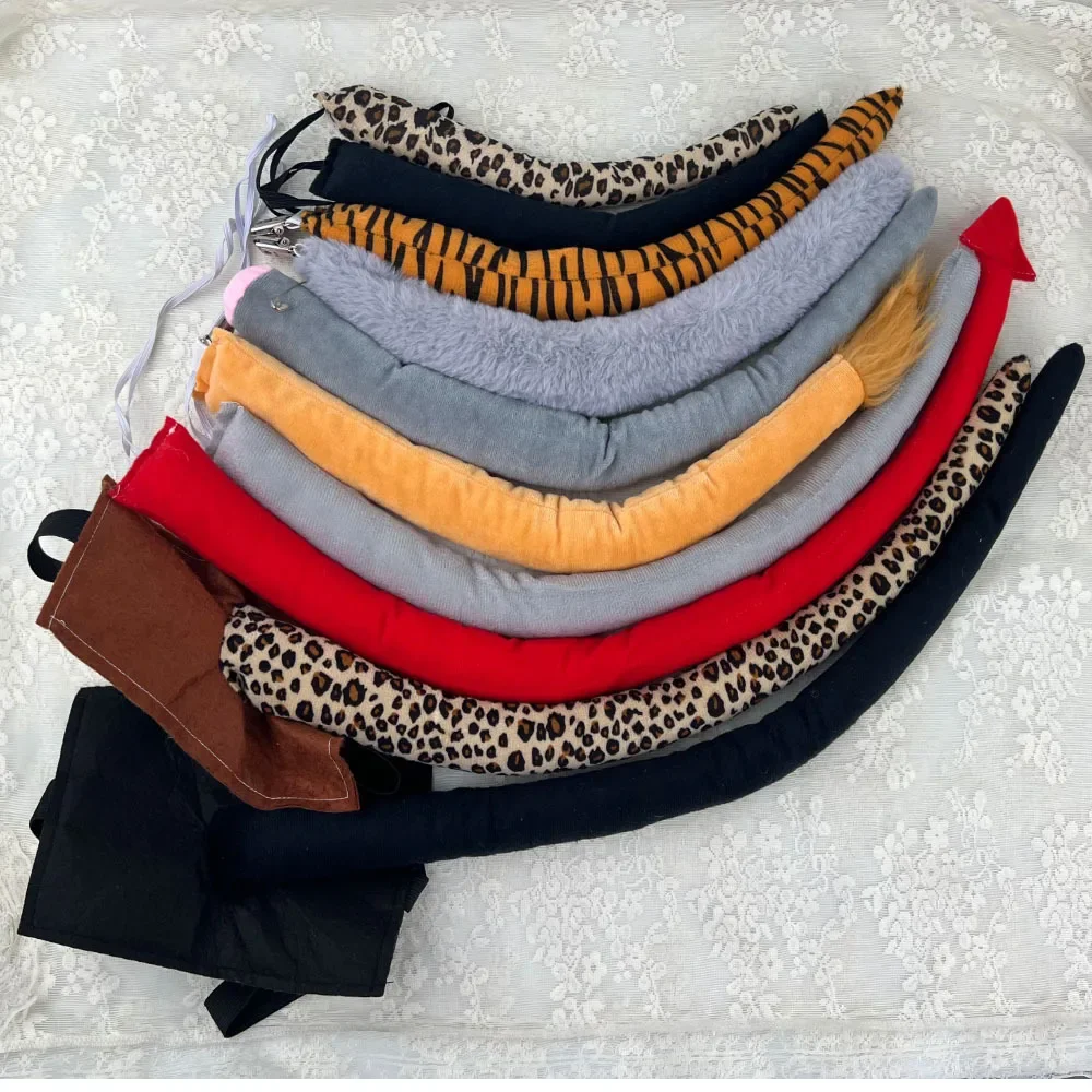Halloween Animal Tail 1pcs Adult Children Red Demon Tiger Black Cat Rabbit Bunny Mouse Tails Costume Props anime cosplay props,superhero cosplay props,anime cosplay tails