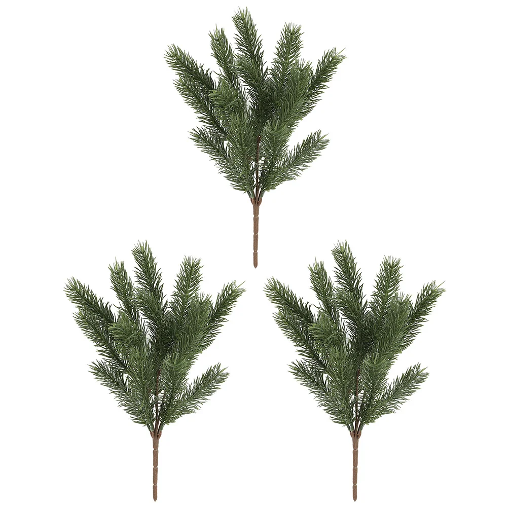 

Faux Pine Leaves Picks Artificial Needles Christmas Tree Branches for Decoration