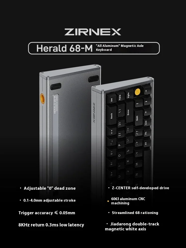 ZIRNEX Herald68-M Magnetic Switch Mechanical Keyboard 8K hz Wired 