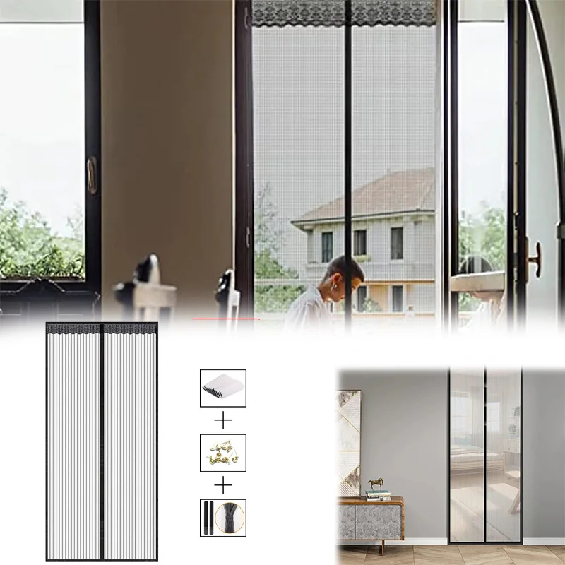 Magnetic Mosquito Net for Door Insect and Fly Proof Doors, Windows, and Screens Do Not Require Drilling Invisible Door Automatic