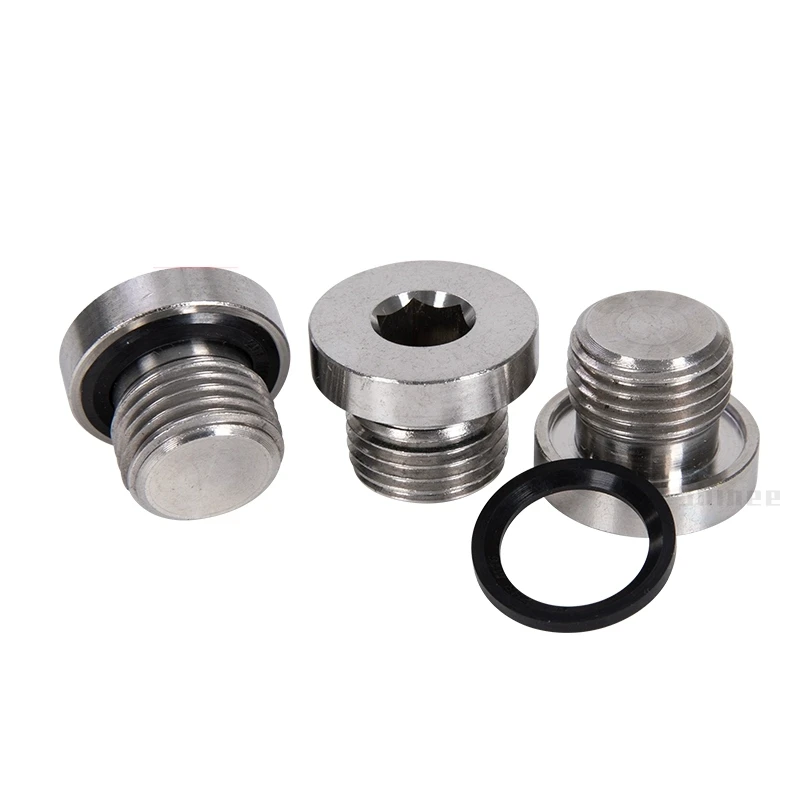 304 Stainless Steel Pipe Fitting 1/5/10pcs 1/8" 1/4" 3/8" 1/2" 3/4" 1" G1.2 BSP Male Countersunk Flange Hex Square End Plug Cap