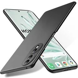 Luxury Matte Slim Ultra Thin Frosted Hard Back Case - Elegant Protective Bumper Cover for HONOR 90 Lite (Black)