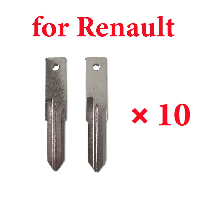 VAC102 Uncut Key Blade For Renault Key Shell Blank Replacement Flip Folding Remote Blade Blank 10 pieces