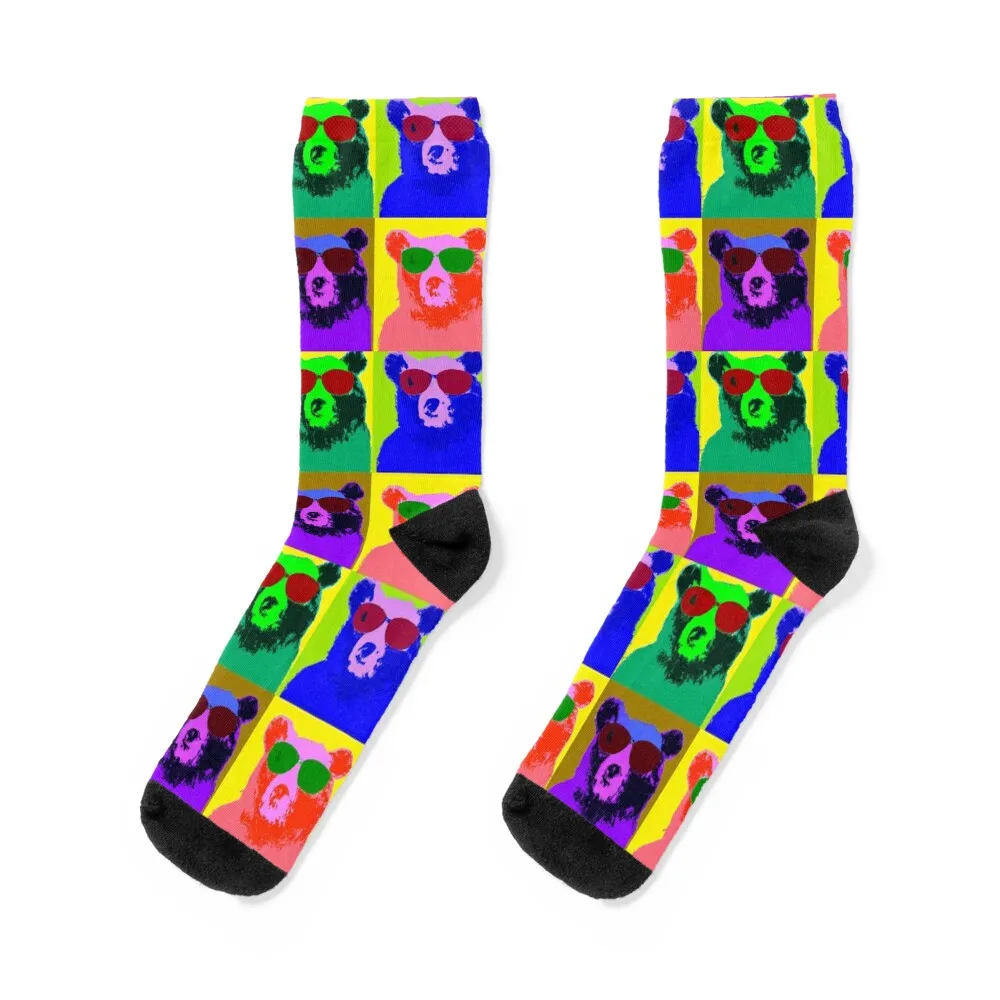 

Good ol' Bear Critter Tribute ... Andy Warhol Pop Art Style Socks heated basketball Boy Socks Women's