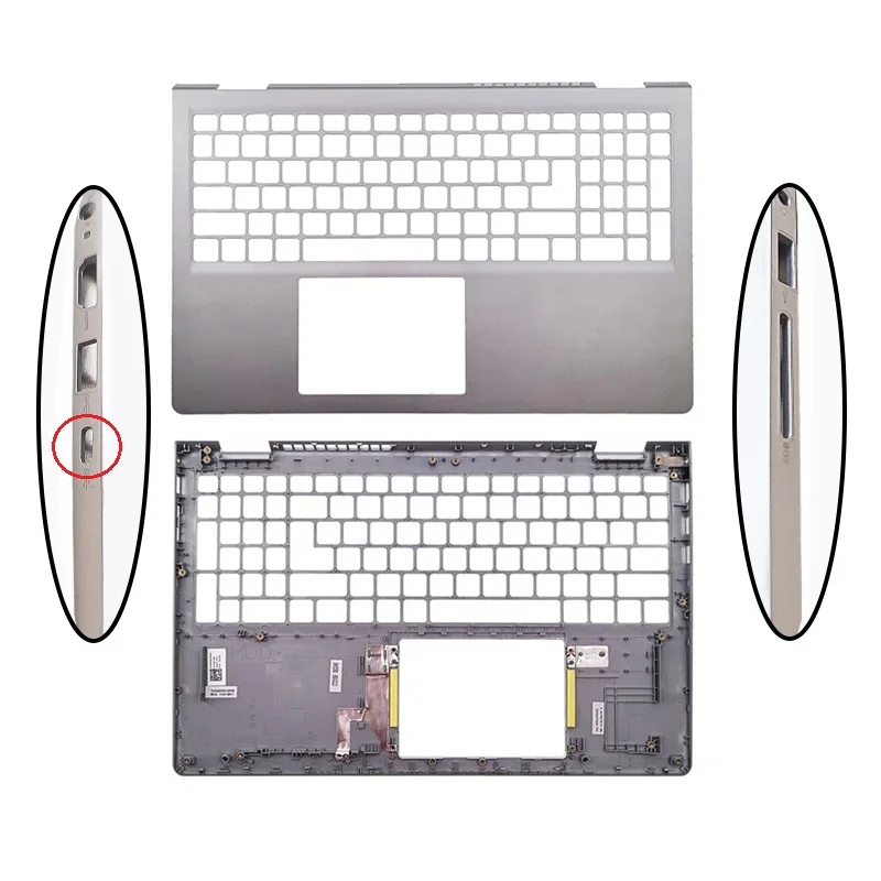 Cubierta trasera LCD para portátil/bisel frontal/cubierta de bisagra/reposamanos/funda inferior para portátil para DELL 
