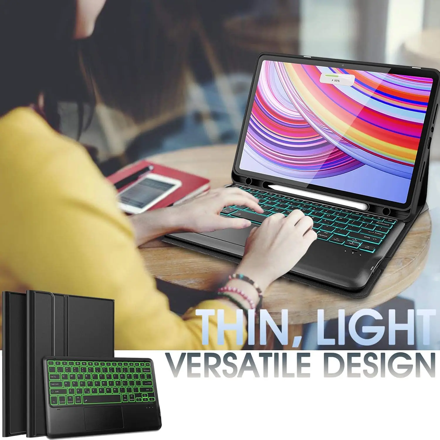 Premium Keyboard Cover with Pencil Holder