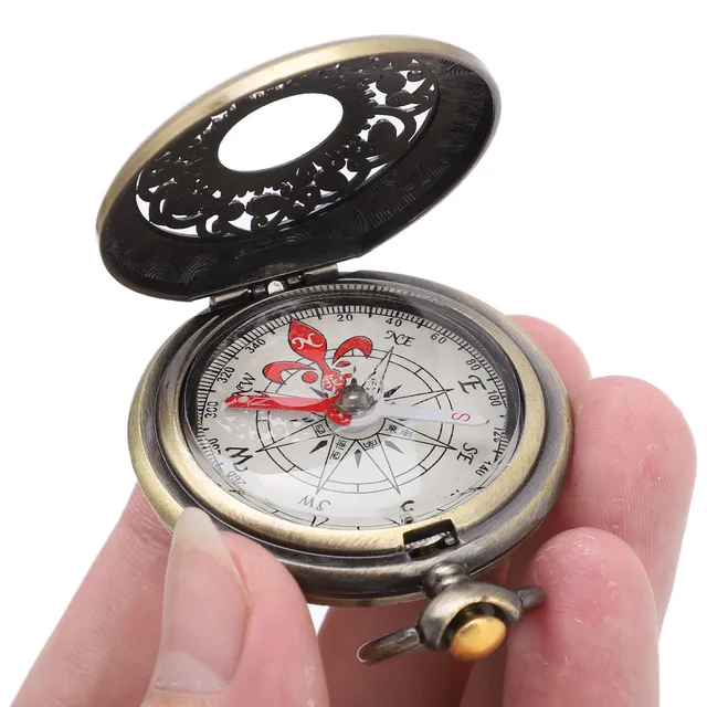 Portable Brass Outdoor Camping Compass 3