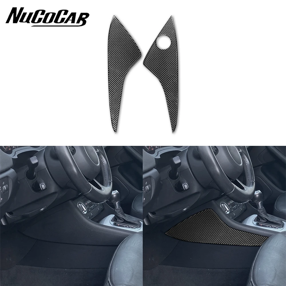 

For Audi Q3 2015 2016 2017 2018 Carbon Fiber Shift control two side Panel Trim Cover Car Interior Accessories Decorative Sticker