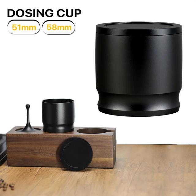 Coffee Dosing Cup 51/58mm Aluminum Alloy Espresso Dosing Funnel Brewing Bowl Portafilter Dosing Ring Coffee Accessories