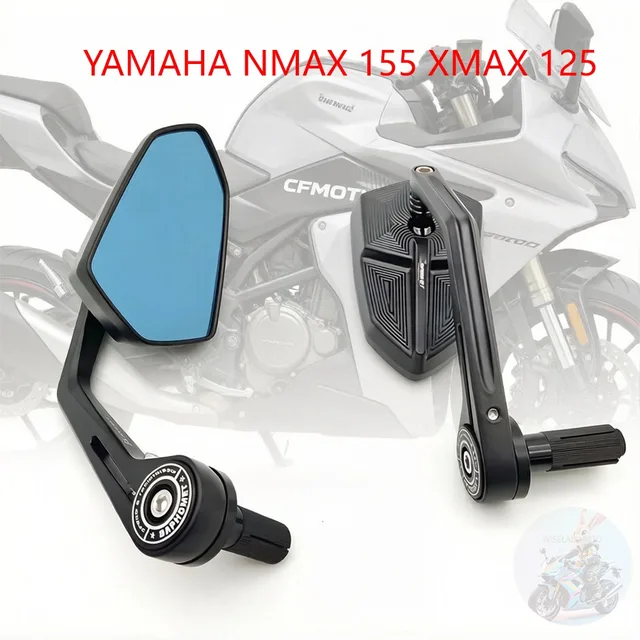 Bar End Mirror For YAMAHA NMAX 155 XMAX 125 250 300 400 Motorcycle Mirrors Rearview 2pcs Handle Bar End Mounting