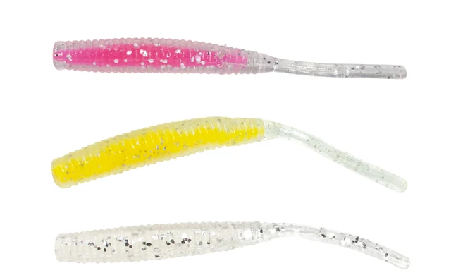 Micro Mini Soft Lures Rock Fishing 70pcs 4.8cm 0.4g Worms Shone