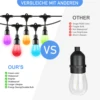 Smart S14 12V WS2811 Waterproof Pixa Bulbs 15 Count Leds 20 Inch Spacing RGB Outdoor String Lights 1