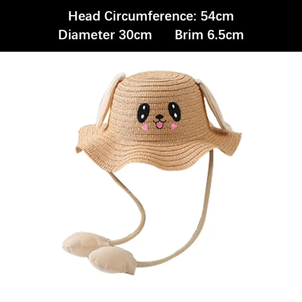 Summer Moving Ears Wide Brim Beach Hat Fisherman's Hat Straw Hats Sun