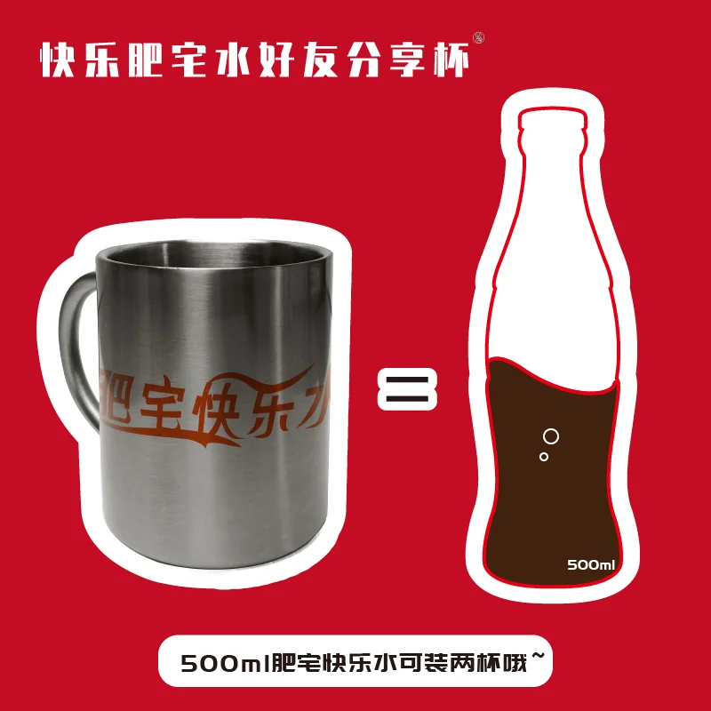 

Fat Happy Water 300ml Double Wall 304 Stainless Steel Cup Coffee Milk Tea Water Travel Mug for Outdoor Drinking