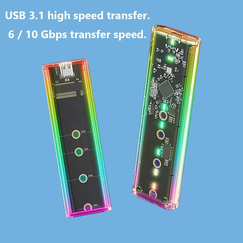 M2 SSD ̽ NVME SSD Ŭ, M.2-USB C Ÿ, RGB Ʈ  ϵ ̺ Ŭ, NVME PCIE NGFF SATA M/B Ű SSD