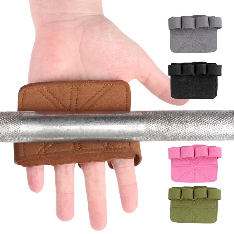 Leather Weight Lifting Training Gloves Palm Protection Women Men Fitness Sports Gymnastics Grips Pull Ups Weightlifting Workout