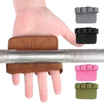 Leather Weight Lifting Training Gloves Palm Protection Women Men Fitness Sports Gymnastics Grips Pull Ups Weightlifting Workout