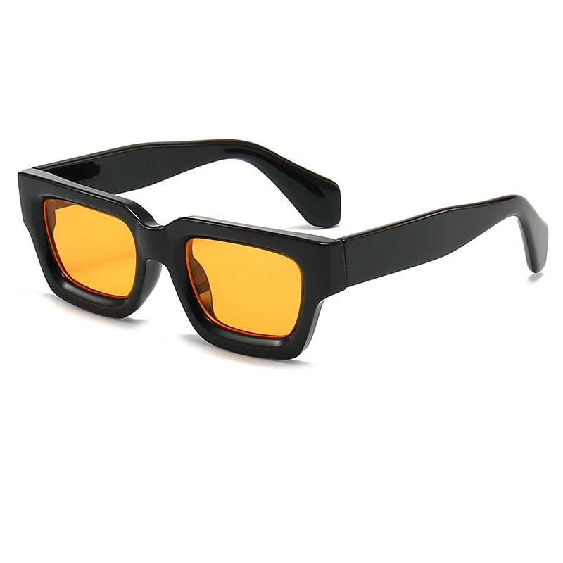 

Vintage Retro Square Sunglasses Men Women Personalized Thick Frame Ins Hot Outdoor Beach Driver Rider Trip Holiday Punk UV400