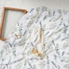 HappyFlute 120*110CM Digital Print 4PCS Set Bamboo Cotton 2Layer Super Soft Muslin Swaddle High Quality Wrap For Newborn Baby 4
