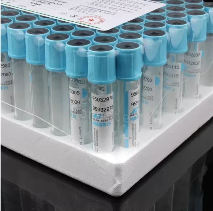 100pcs Disposable Blood Collection Needle Sodium Citrate 1:9 Sterile Vacuum 10ml/5ml/2ml