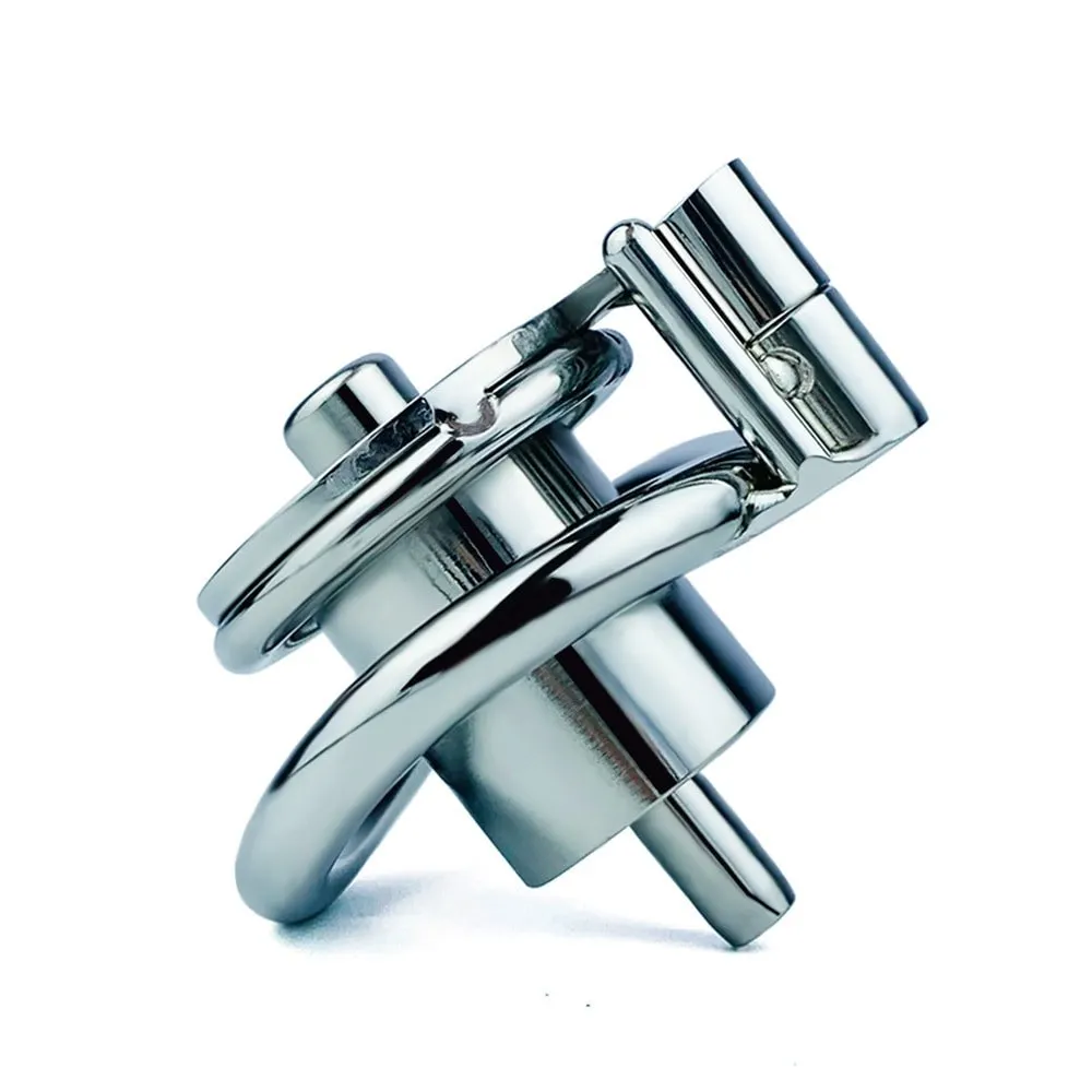 FRRK Negative Urethral Cylinder Inverted Male Chastity Cage Metal Penis Ring Screw Lock Cock Sex Toys for Men Femboy Sadism