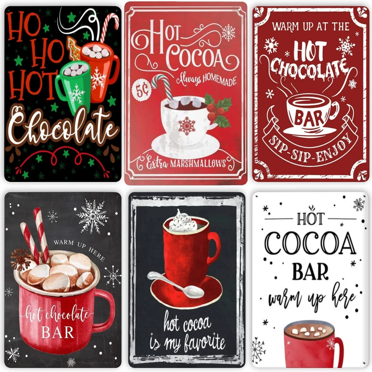 Custom Signs Personalized Christmas Winter Hot Cocoa Bar - Temu