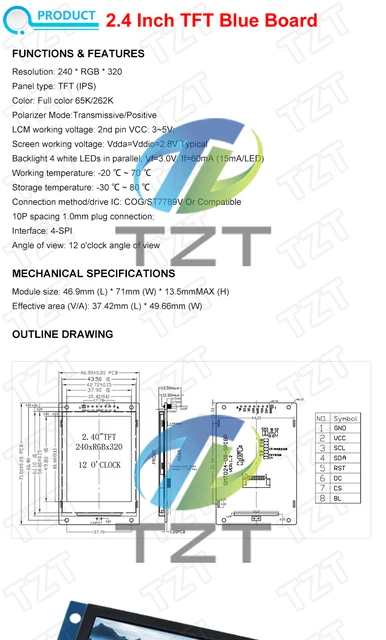 パーツ TFT TZT 2,4