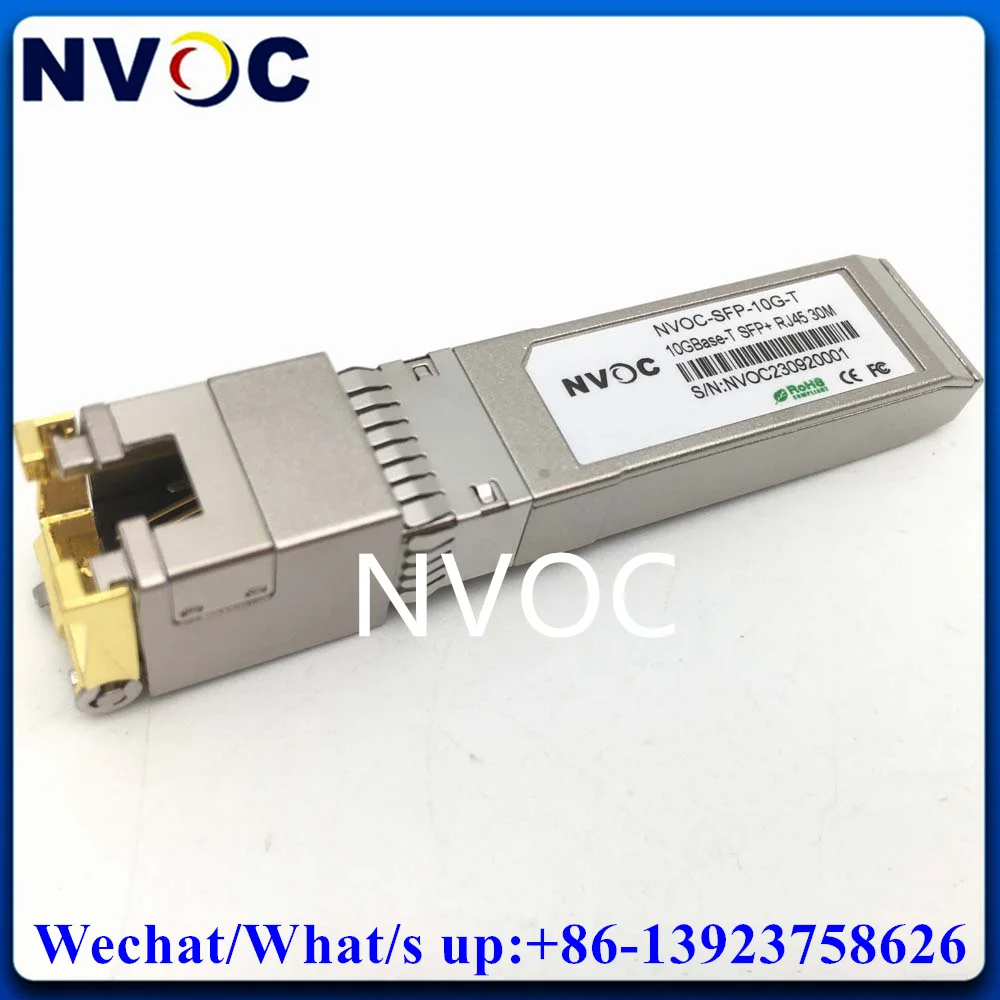 

10GBASE-T Copper SFP+ Transceiver,10G-T-RM-Y 10G/5G/2.5G/1G 30M Rate RJ45 Ethernet Port With 88X33110 Chipset Support 1G