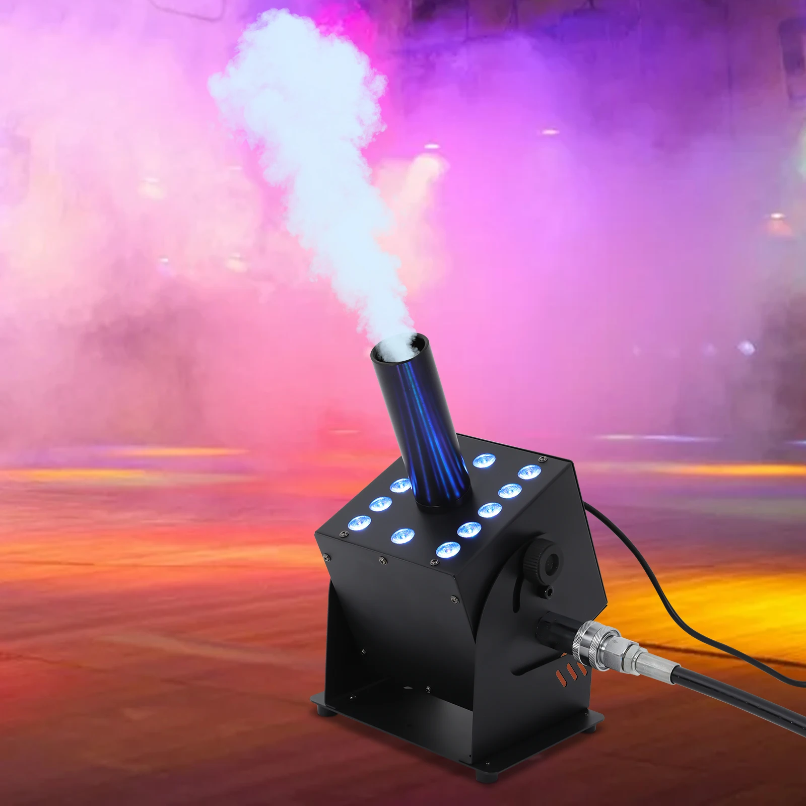 CO2 Fog Machine with 12 LEDs for Stage and Party