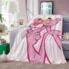 Interior for Home Pink Panther Knitted Plaid Personalized Blanket for Sofa Decoration Thin Wadding Blanket Bed Luxury Bedding 1