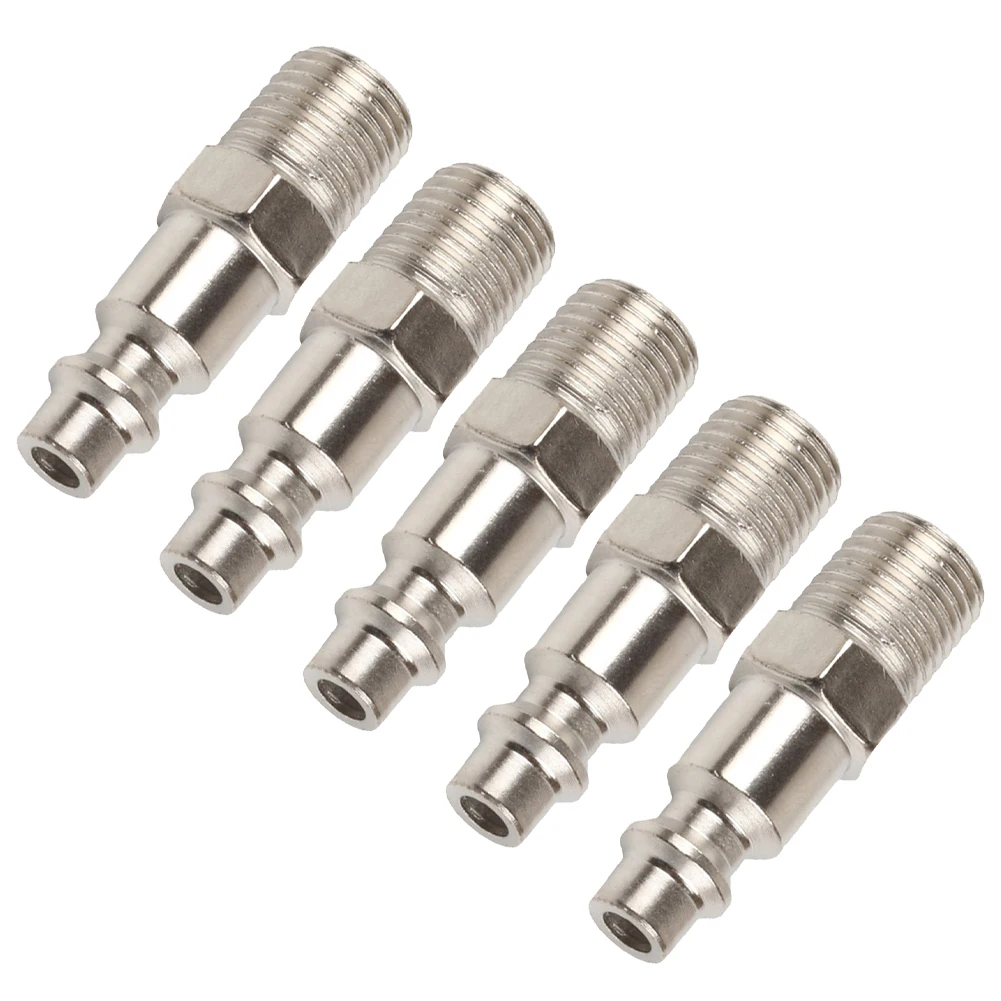 

5pcs Air Hoses Quick Adapters Quick Coupling Connector Coupler NPT 1/4 Thread Hose Fitting Coupler Adapter For Air Compressor