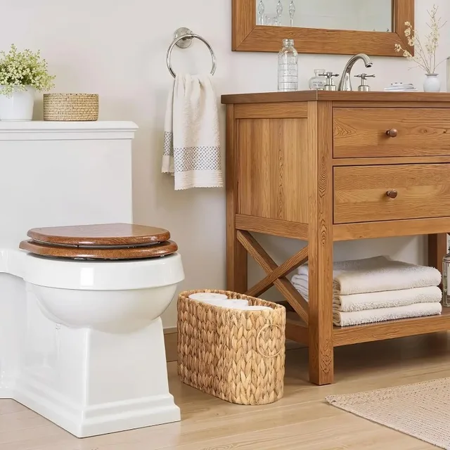 Wicker Toilet Paper Storage Basket 4